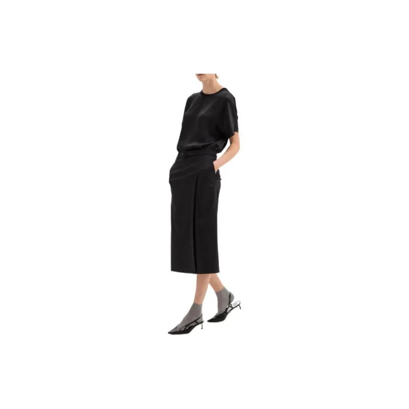 THEORY Casual Long Skirts Women's Black-1