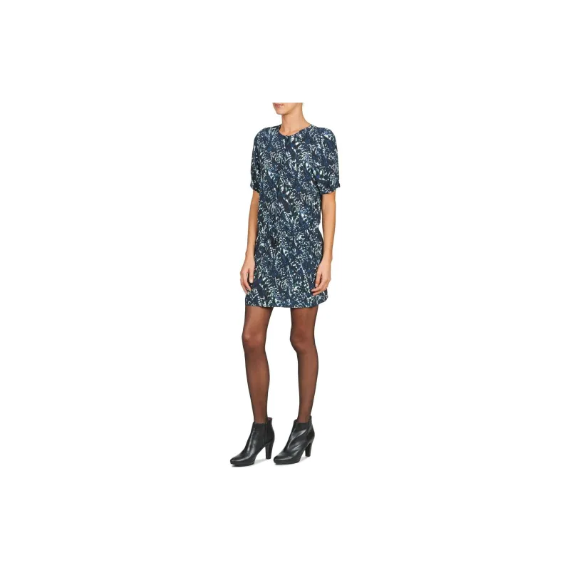 IKKS PARIS Short Sleeved Dress Women's Marine Blue-2