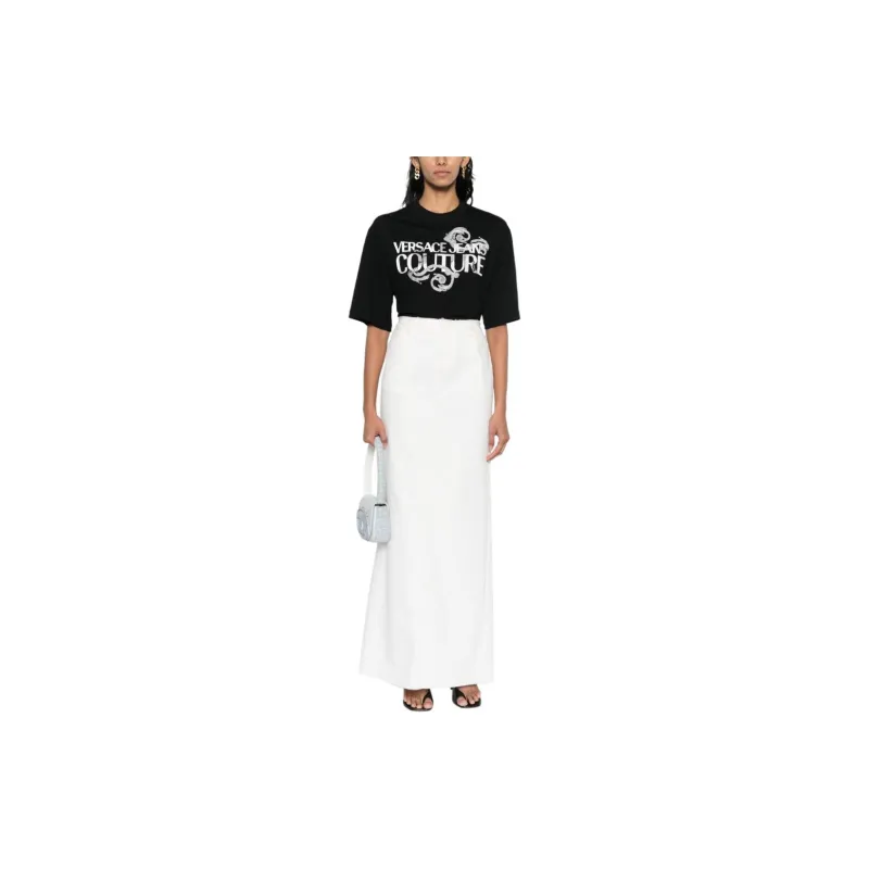 VERSACE JEANS COUTURE Logo print Cotton T shirt-1