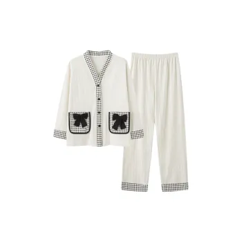 Lan Miao Pajama Set Women's Black White