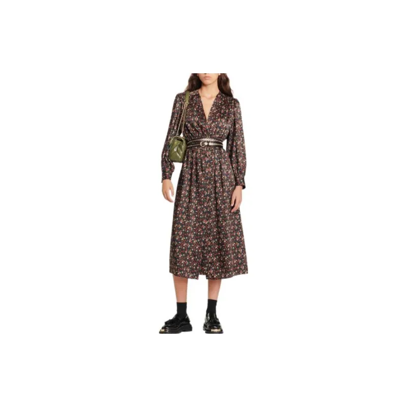 Sandro Long Sleeved Dresses Women's Multicolor-1