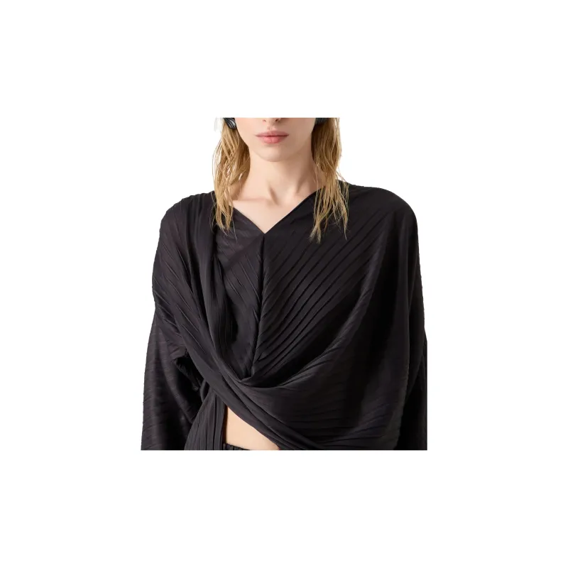 GIORGIO ARMANI Cowl Neck Long-Sleeve Blouse-5