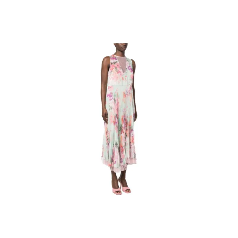 Twinset Floral Pleated Midi Dress-3