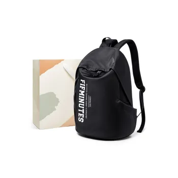 15 MINS Fabric Backpack Regular Unisex Midnight Black/Ecru