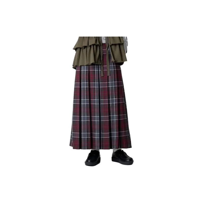FREAK'S STORE Casual Long Skirt Women's Burgundy-6