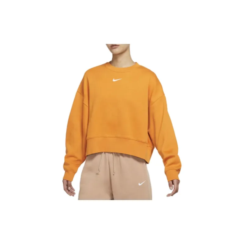 Nike Sportswear Essentials Series Sweatshirts Women's Orange-4