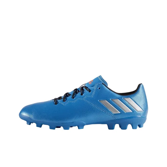Adidas Messi AG Rubber Short Studs Artificial Ground Anti-Slip Wear-Resistant Soccer Shoes Men's Blue-0