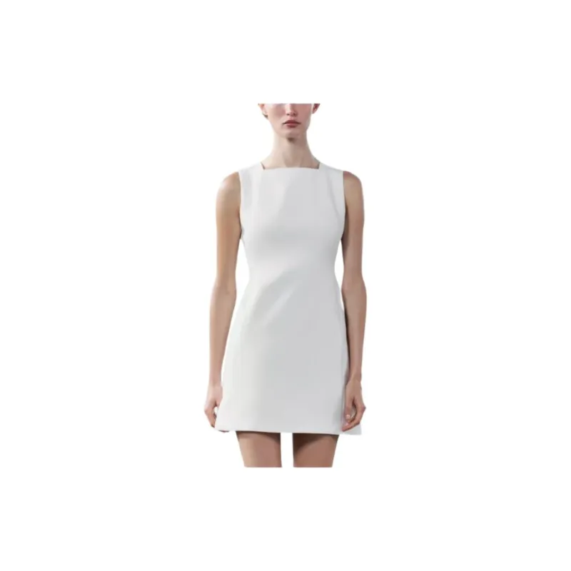 ZARA ZW Series Sleeveless Dress Women's White-4
