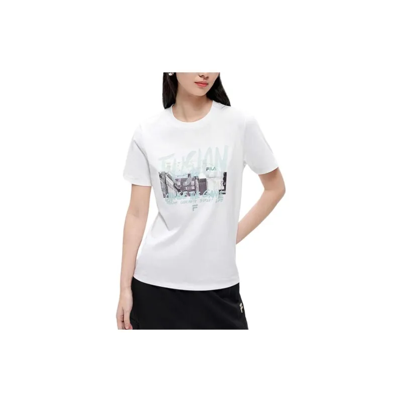 FILA FUSION T Shirt Women's Standard White-3