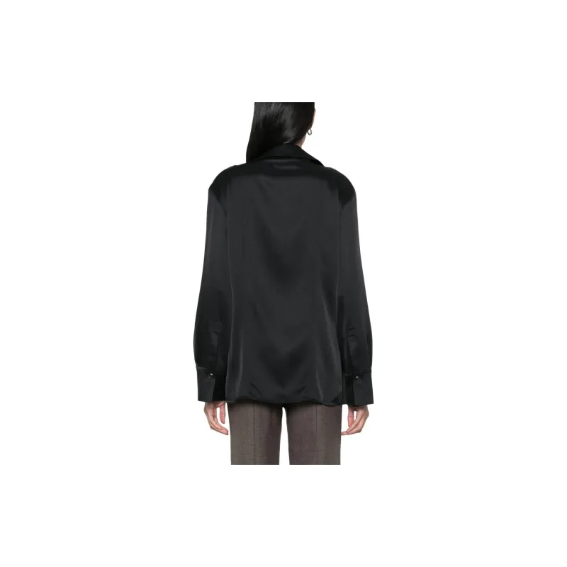 NANUSHKA Justina Satin Long sleeve Shirt-2