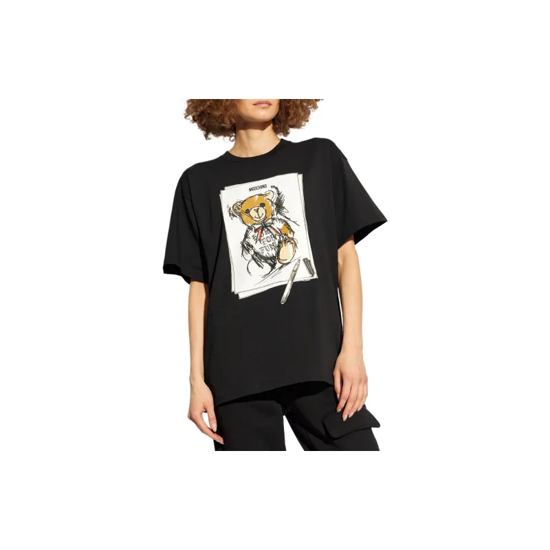 MOSCHINO Graphic Printed Crewneck T Shirt-2