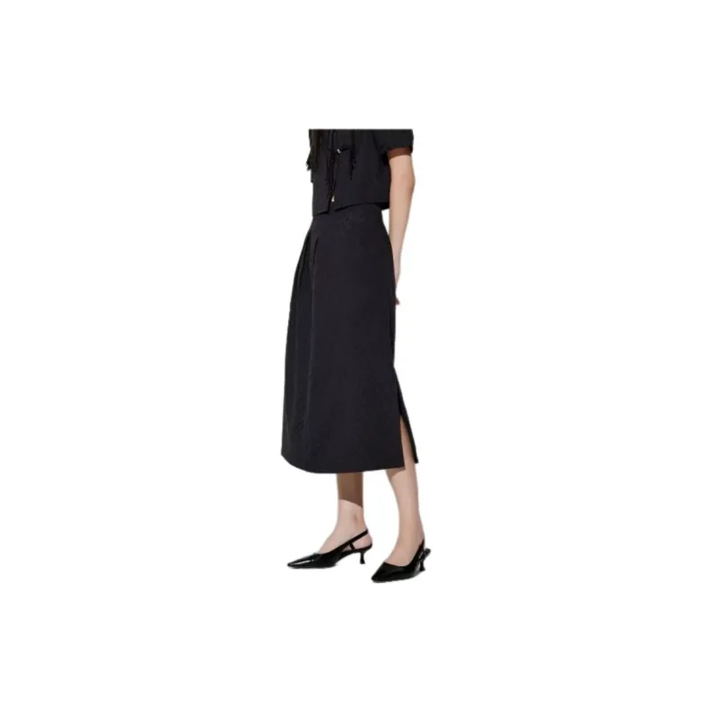 PEACEBIRD Skirt Set Women's Black-3
