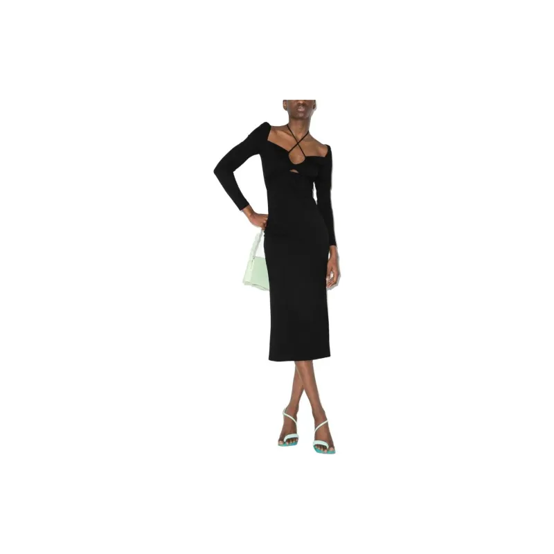 Reformation Long-Sleeved Dresses Women's Black-1