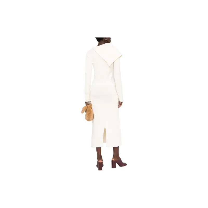 JIL SANDER Long-Sleeved Dresses Women's White-2