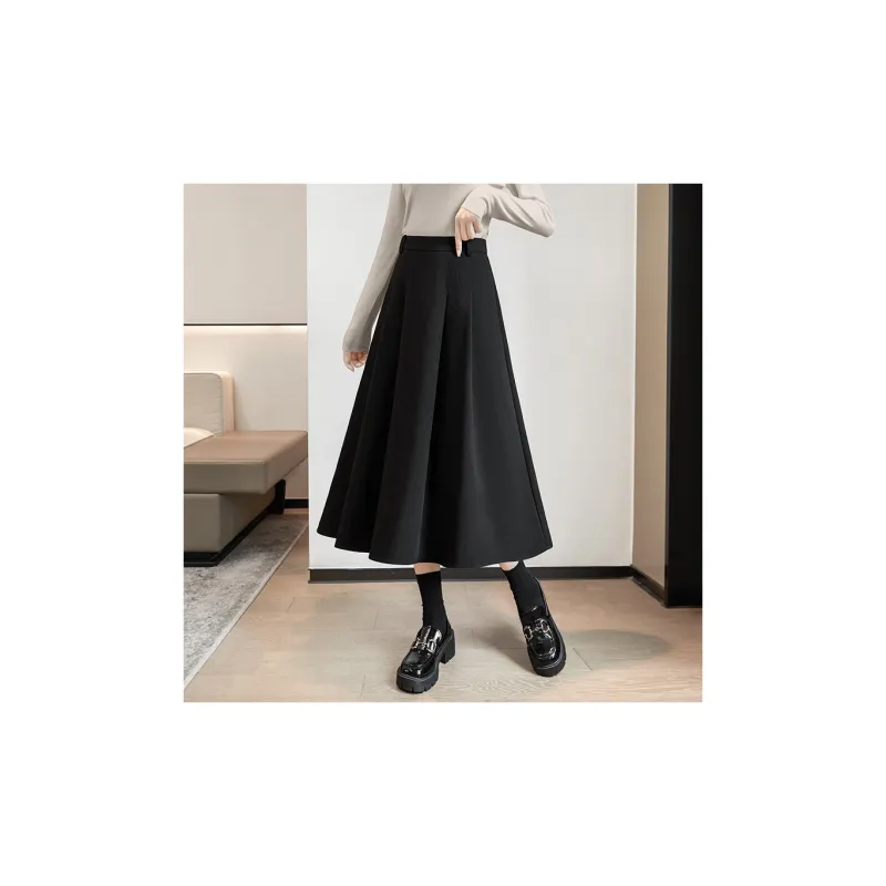 TOUCH Casual Long Skirt Women's Black-6
