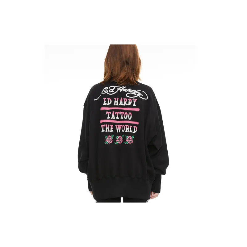 Ed Hardy Sweatshirts Women's Black-2