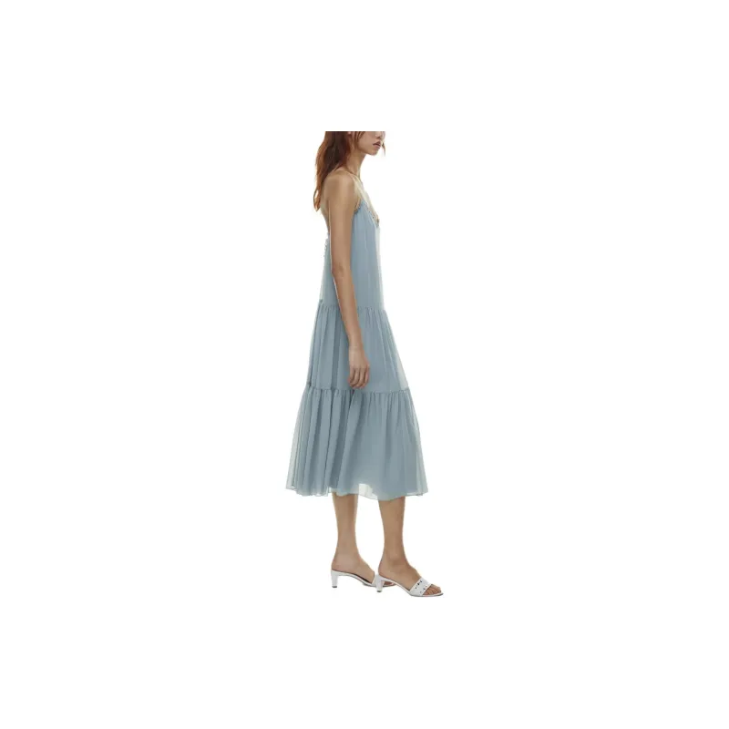 ARITZIA Wilfred Sunshine Dress Slip Dresses Women's Slab Blue/Board Blue-4