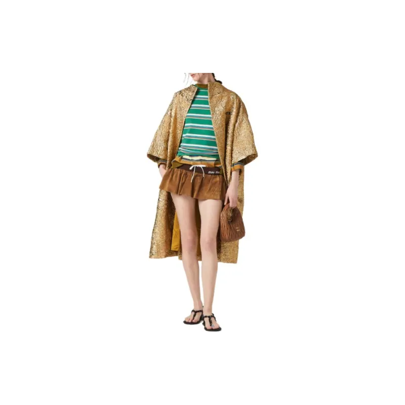 MIU MIU Casual Short Skirts Women's Gray Dove-1