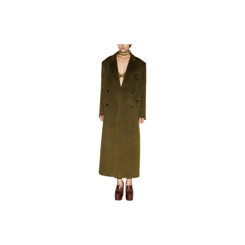 GUCCI Coats Women's Olive Green-2