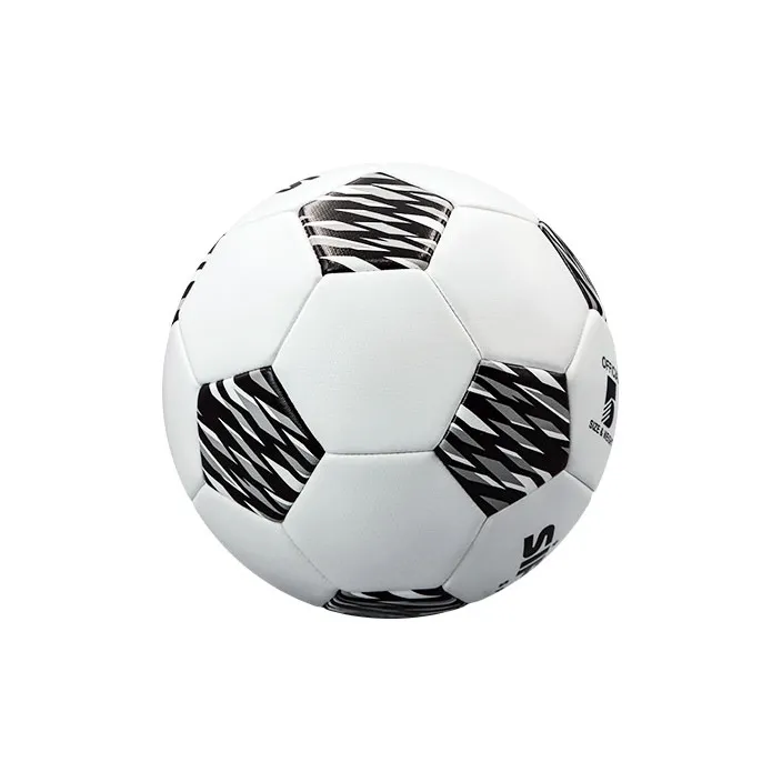 SIPAKESPORT Size 4 5 Size Soccer PU Machine Stitched Soccer Ball Unisex Black White Block Stripes-1