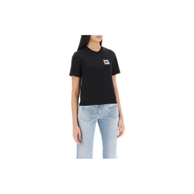 PALM ANGELS Logo Patch Crewneck T Shirt-2