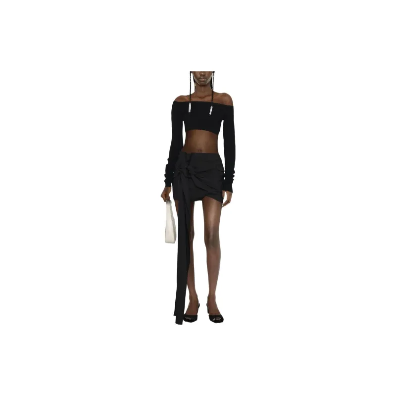 Jacquemus Knot-detail Draped-panel Skirt-1