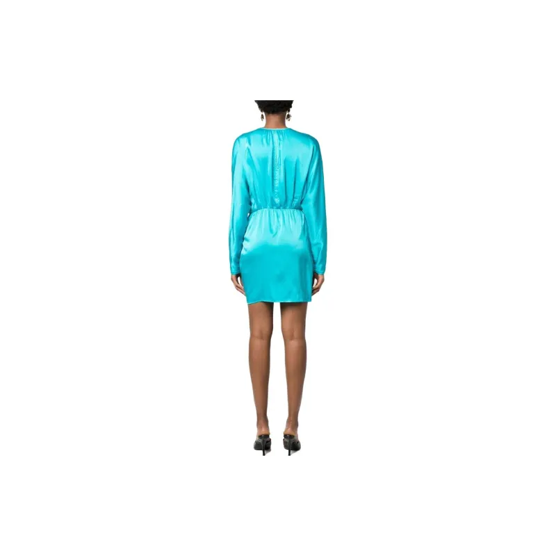Forte Forte Long-Sleeved Dresses Women's Sea Blue-2