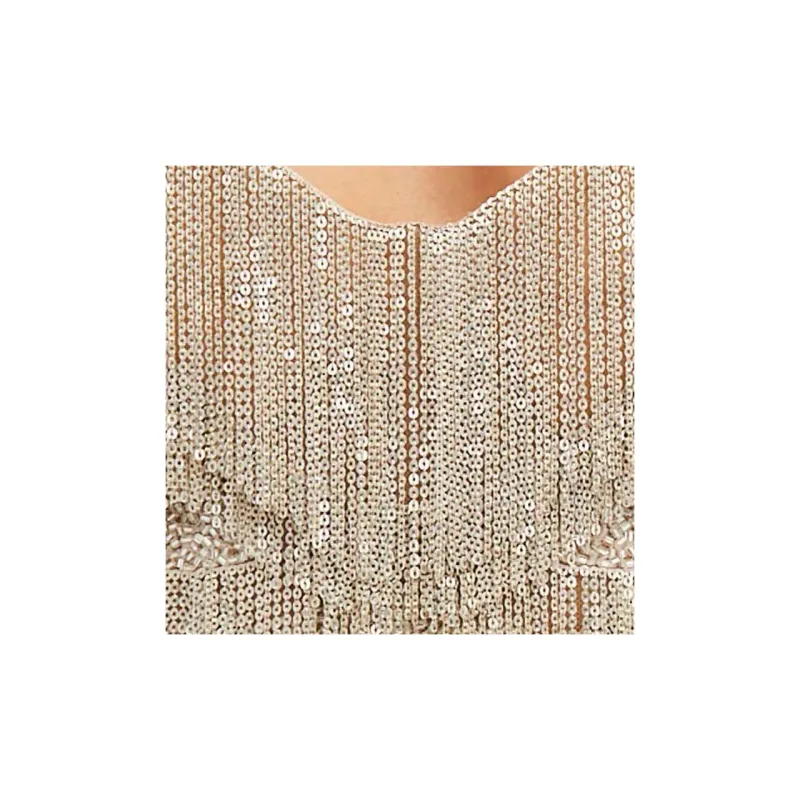 Oscar De La Renta Chain-fringed Strapless Maxi Dress-1
