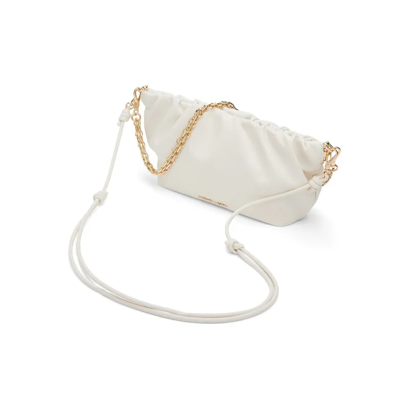 CHARLES&KEITH PU Shoulder Bag, Crossbody Bag Trumpets Women's Brown/Cream Milk White/Silver-6