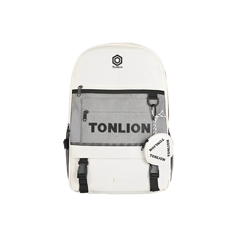 Tonlion Oxford Backpack Regular Unisex Black White-0