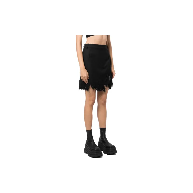NATASHA ZINKO Distressed Office Skirt-3