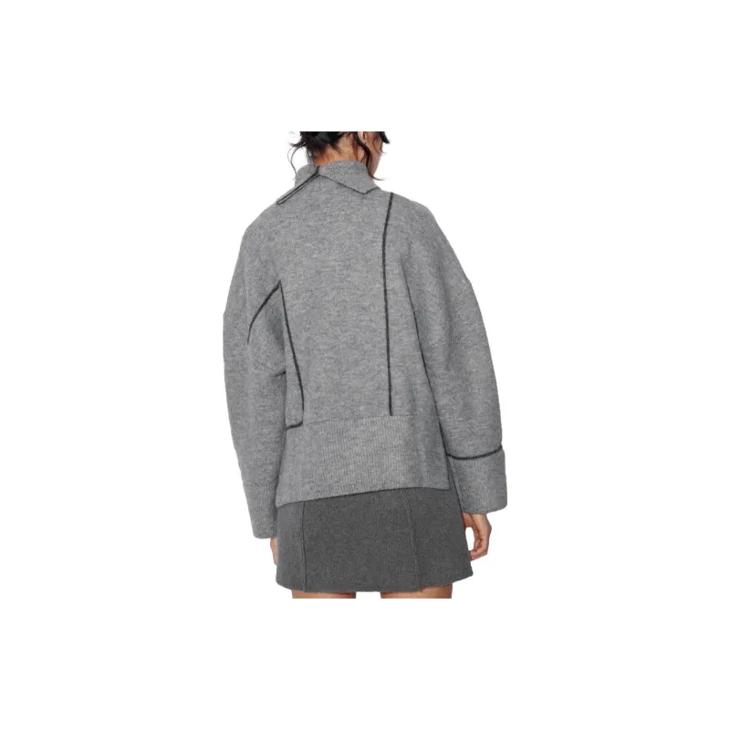 ZARA Knitwear Women's Medium Gray-4