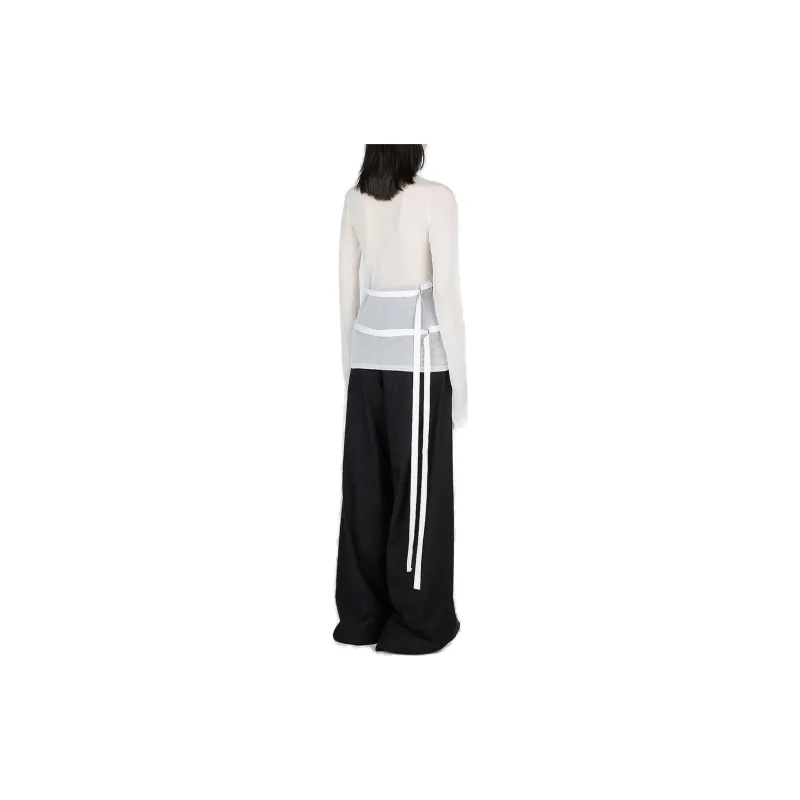 Ann Demeulemeester Blion Sheer Lace-Up Detailed Sweater-3