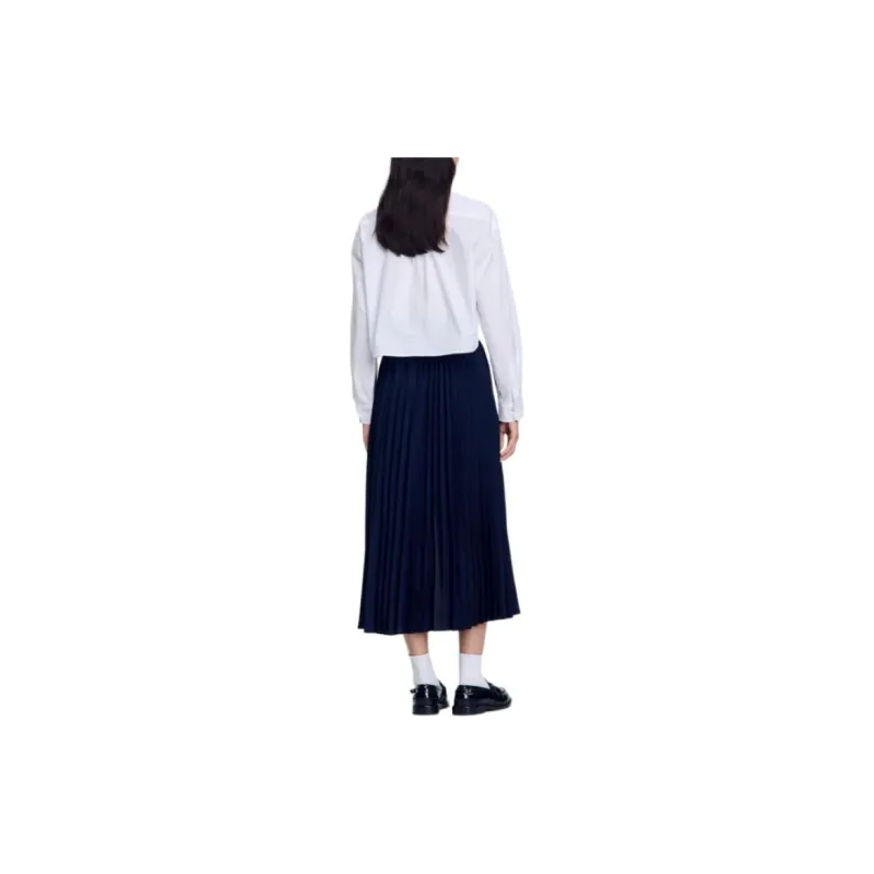 Sandro Pleated Midi Skirt-2