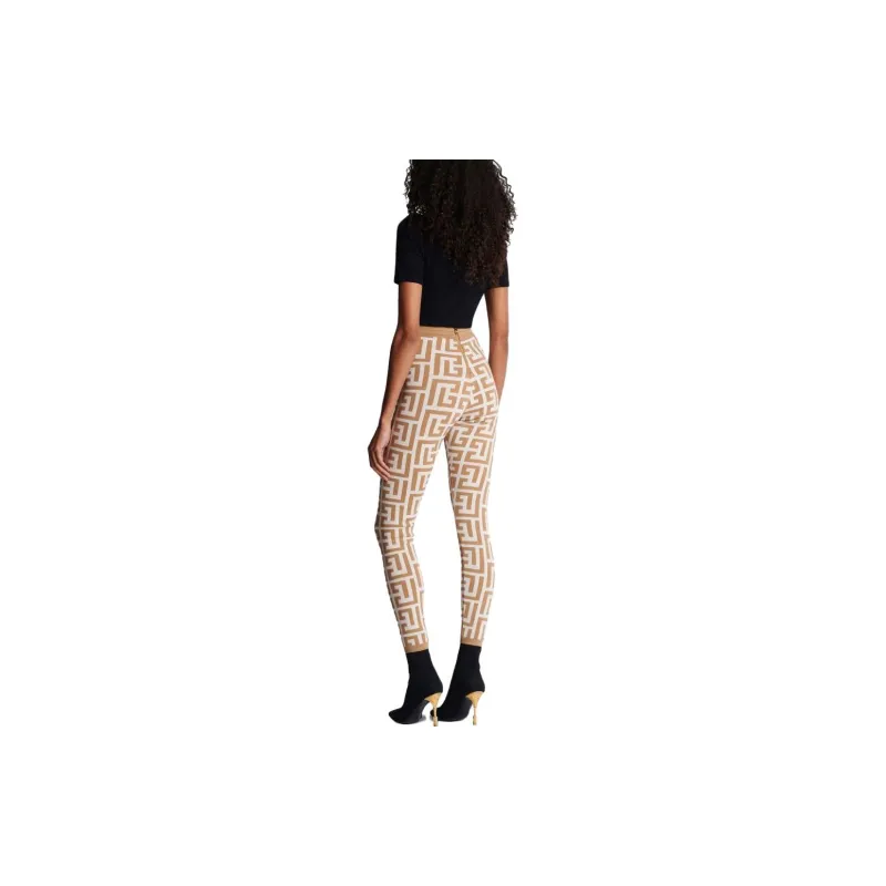 BALMAIN Leggings Women's Light Brown-2