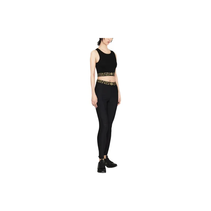 VERSACE Logo-waistband Leggings-1