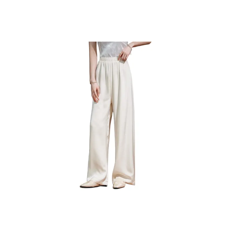 Hang Yi Court SS24 Casual Pants Women's Beige-1