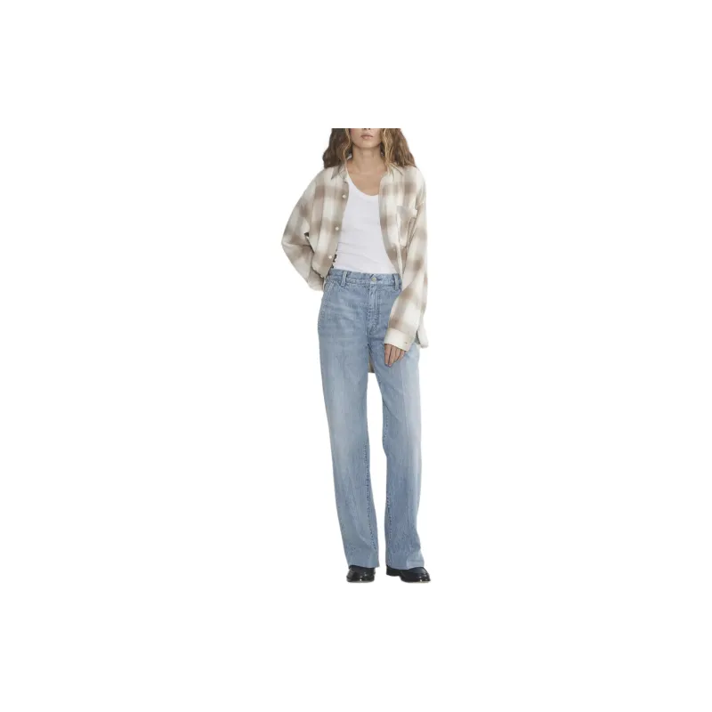 ARITZIA Denim Forum The '90s Trouser Lo-Rise Jean Jeans Women's 7 Years Blue Taboo/Blue Forbidden-1