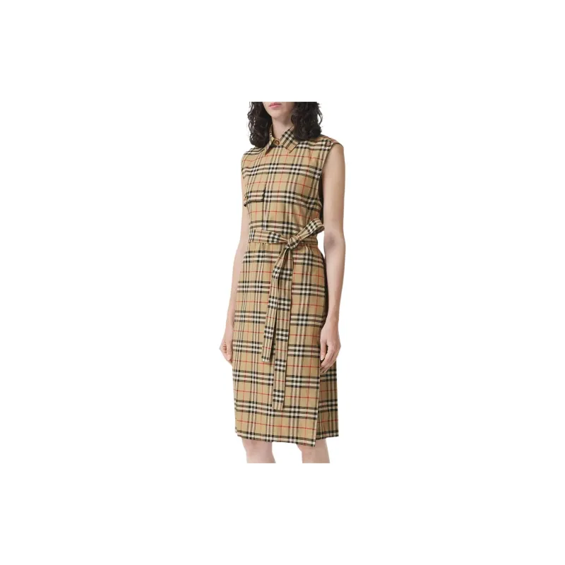 Burberry FW22 Sleeveless Dress Women's Yellow-3