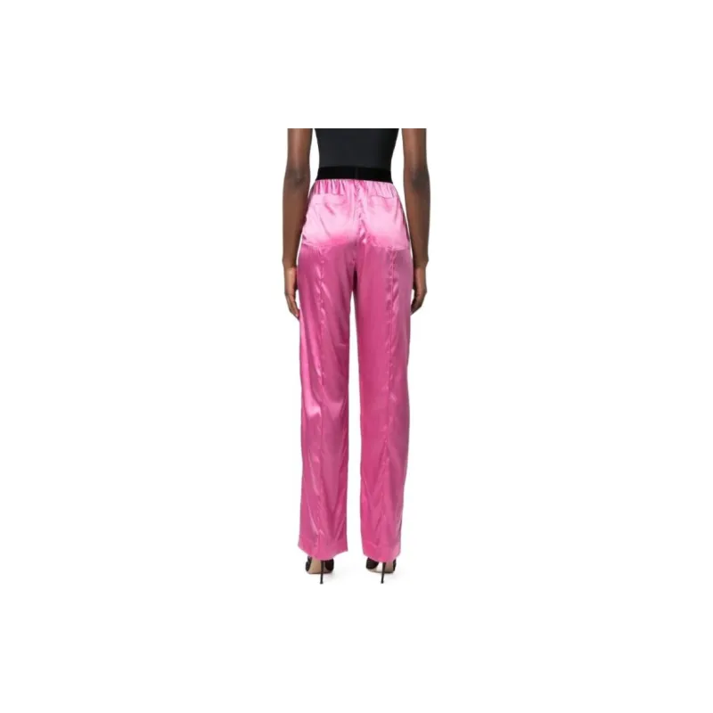 TOM FORD Logo waistband Straight leg Trousers-2