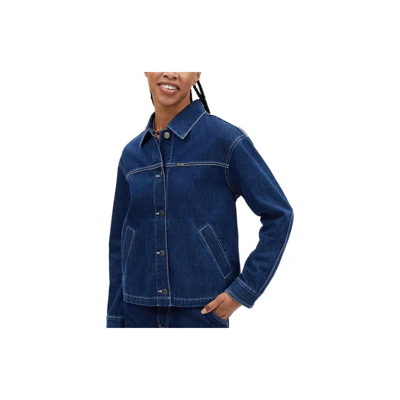 COACH SS24 Denim Jacket Women's Blue-3