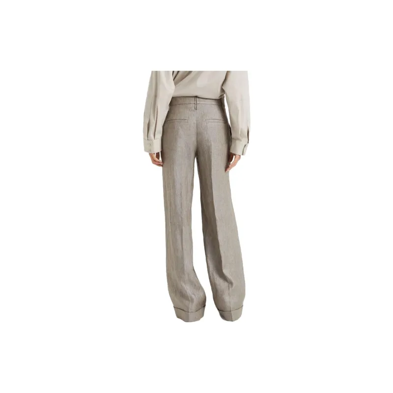 Brunello Cucinelli Lurex Wide Leg Trousers-3