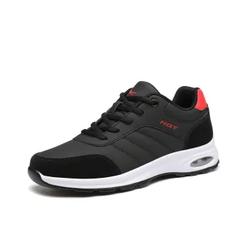 RED DRAGONFLY Men's Travel Shoes Wear resistant And Lightweight Low Top Leather Upper Casual Athletic Shoes Men's