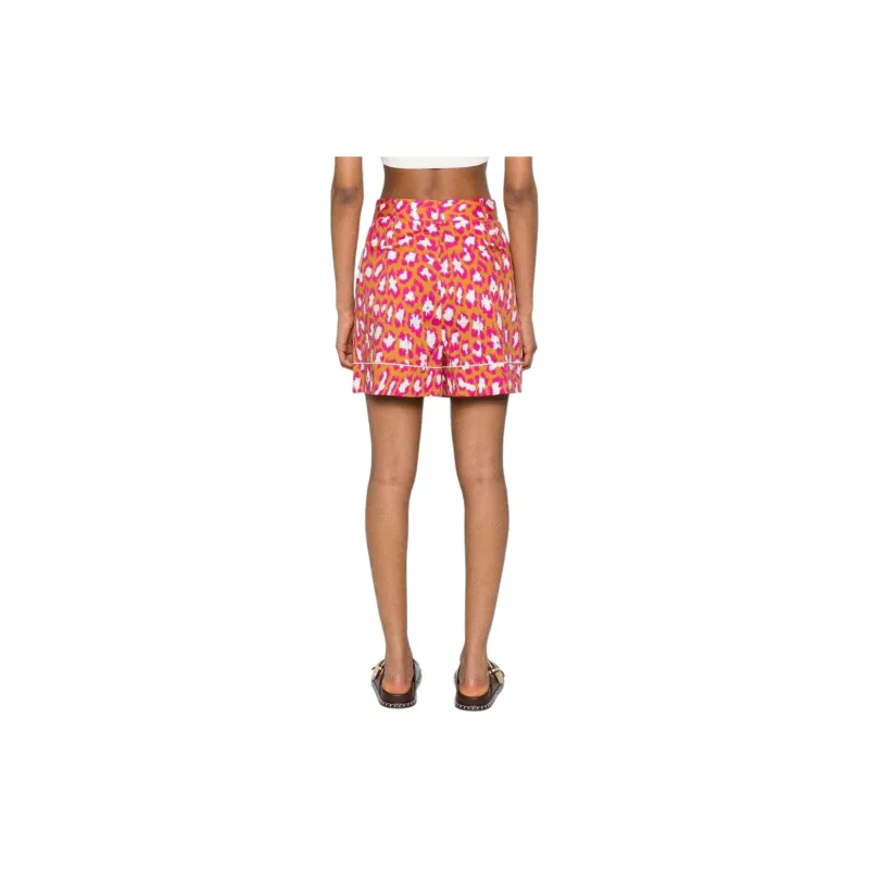 DVF Diane Von Furstenberg Balbino Leopard print Tailored Shorts-2