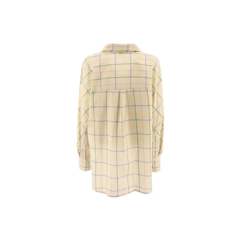 TOTEME Windowpane Printed Long Sleeved Shirt-1