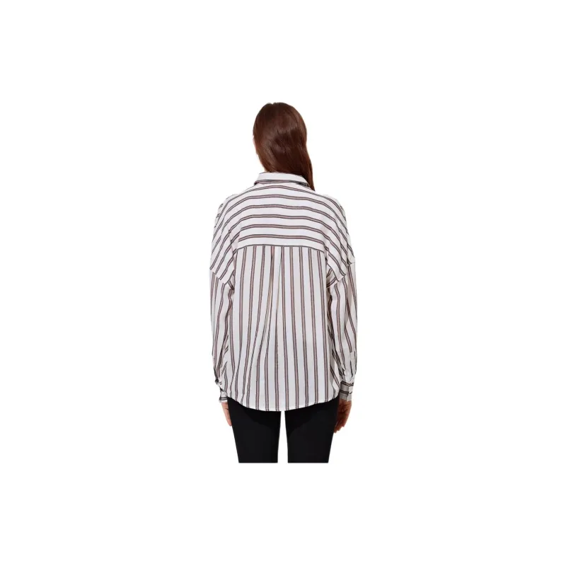 IRO NIGHT Shirt Women's White Base Stripes-2