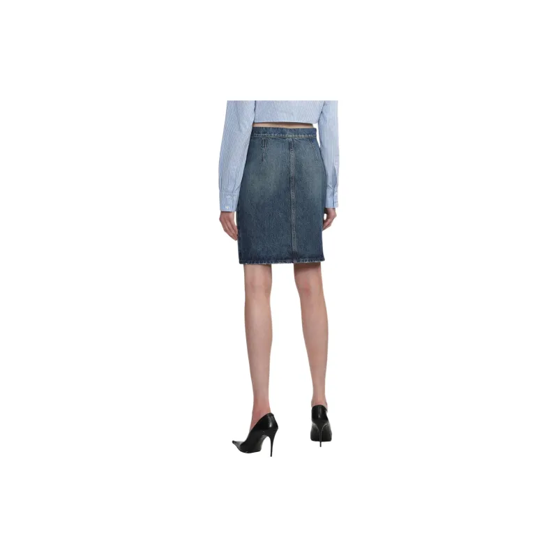 COPERNI Belt embellished Denim Skirt-4