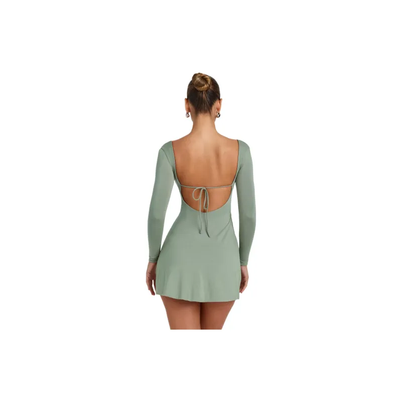 OH POLLY HOPE Long-Sleeved Dresses Women's Sage Green/Mouse Tail Grass Green-2