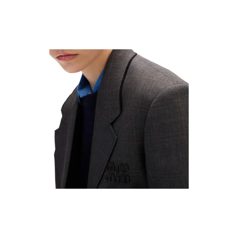MIU MIU Business Suits Coats Women's Slate Gray-4