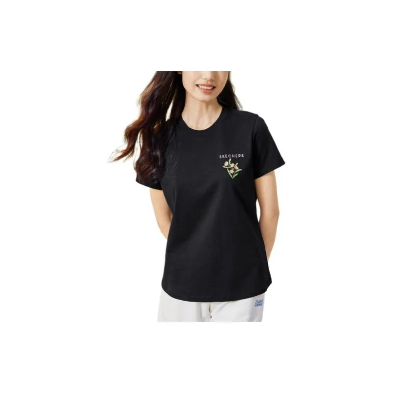 Skechers T Shirt Women's Carbon Black-2